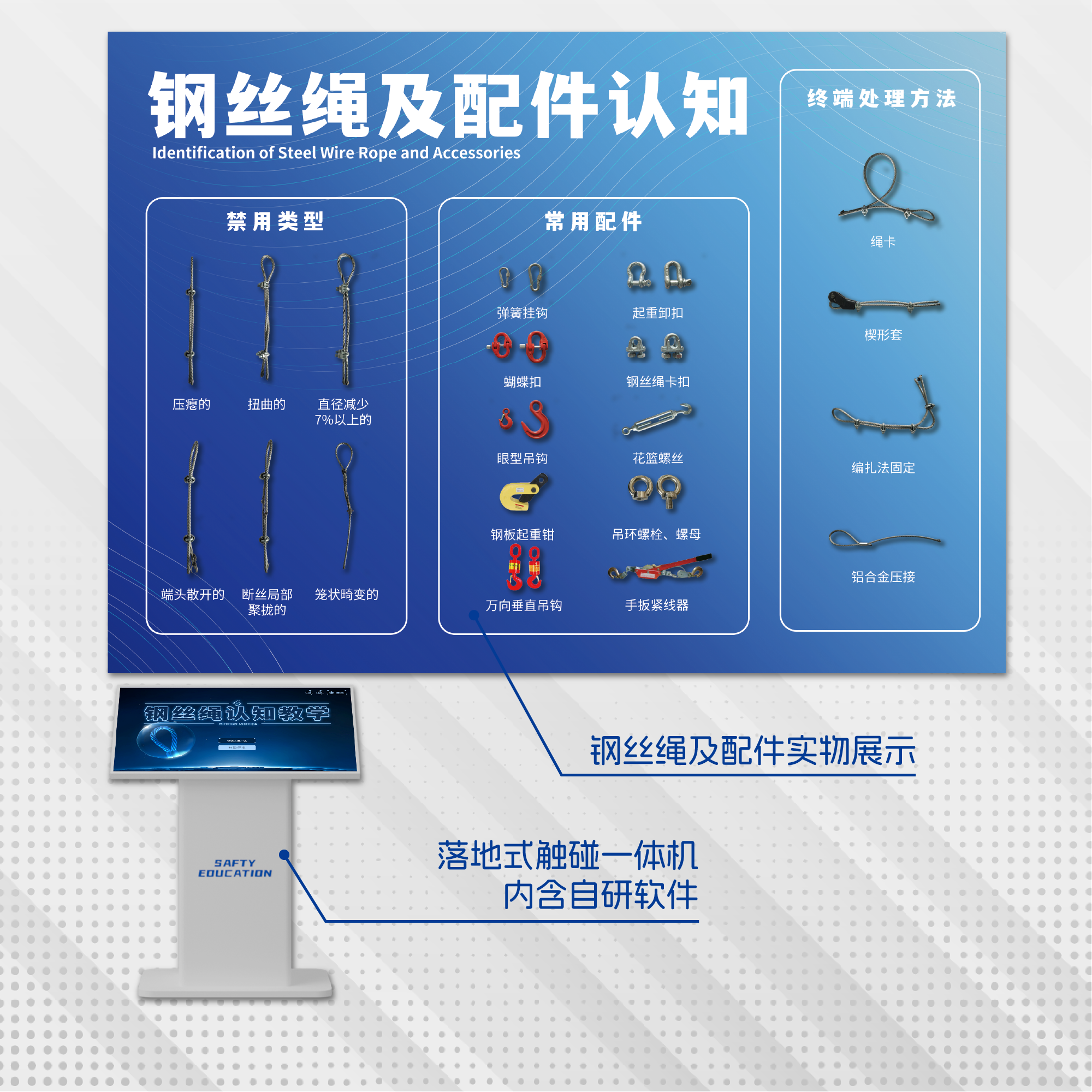 钢丝绳认知教学设备